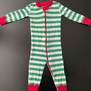 Hanna Andersson holiday stripe pajamas EUC